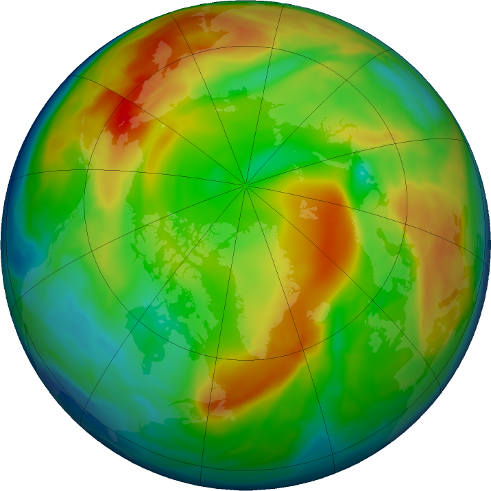 Arctic ozone map for 17 January 2017